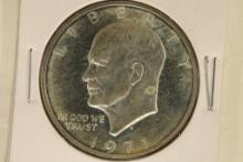 1971-S PROOF IKE SILVER DOLLAR. SOME CLOUDING