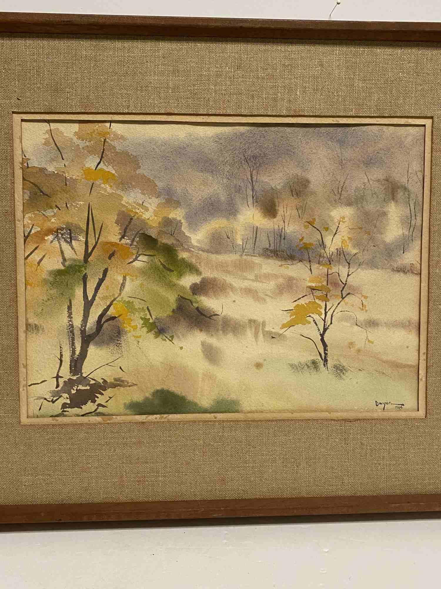 WATERCOLOR ON PAPER SIGNED DWYER
