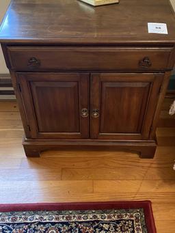 BEDSIDE TABLE WITH DRAWER AND CABINET