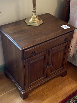 BEDSIDE TABLE WITH DRAWER AND CABINET