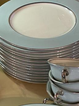63 PIECES OF CASTLETON TURQUOISE CHINA