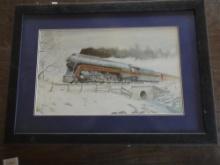 FRAMED  N&W TRAIN PICTURE
