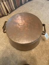 LARGE MIDDLE EASTERN COPPER LIDDED COOKING POT