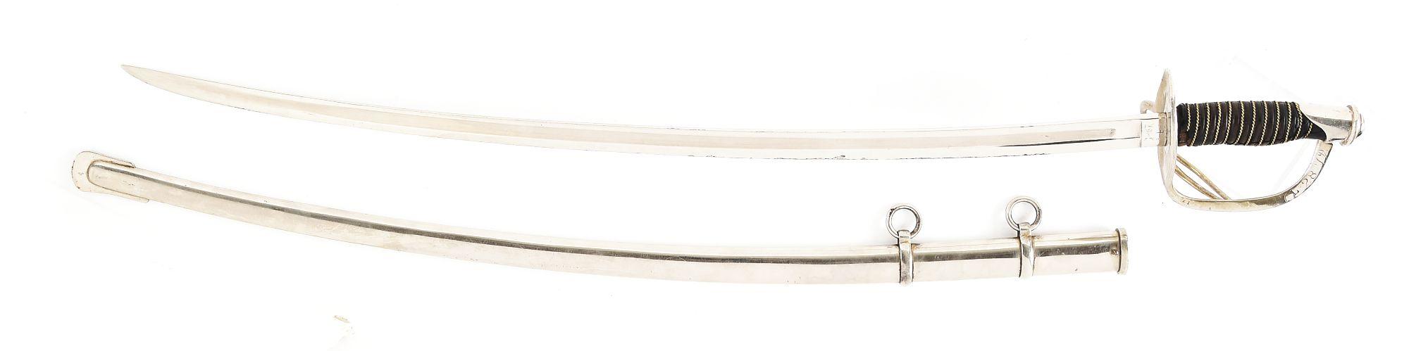 7TH CAVALRY UNIT MARKED MODEL 1860 CAVALRY SABER CARRIED BY EDWARD MATHEY, COMMANDING OFFICER COMPAN
