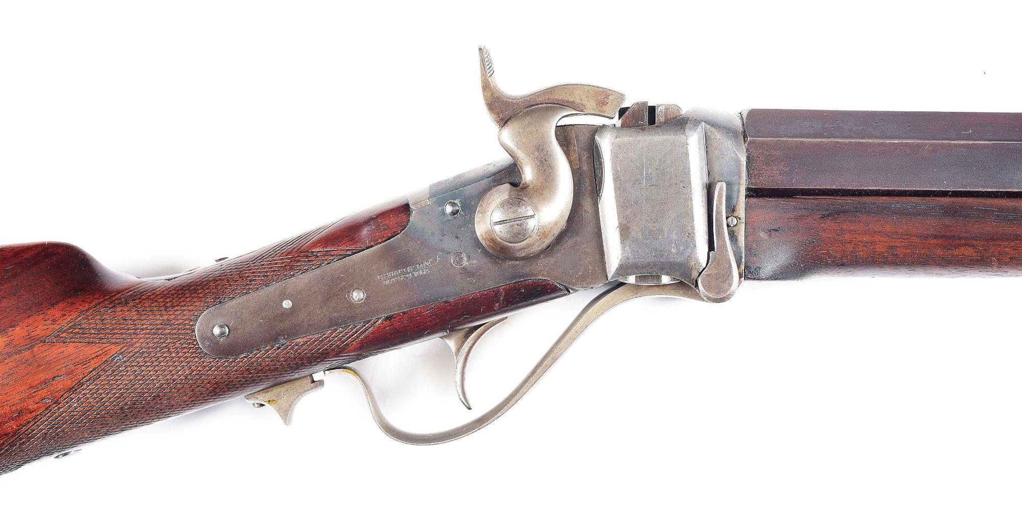 (A) ATTRIBUTED WALTER COOPER CONVERSION OF SHARPS MODEL 1863 SINGLE SHOT RIFLE