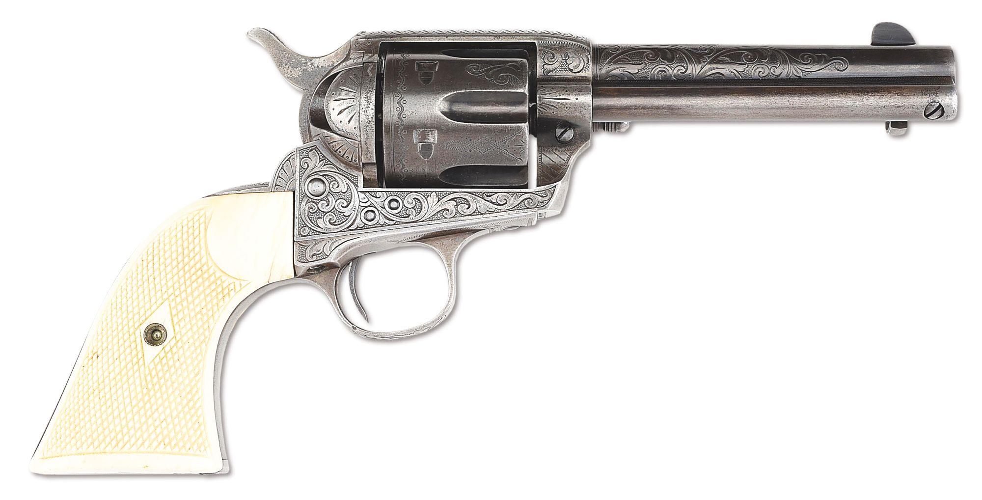 (C) FACTORY ENGRAVED COLT SINGLE ACTION ARMY REVOLVER SHIPPED TO ST. LOUIS.