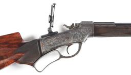 (A) VERY FINE MARLIN BALLARD NO. 6 - 1/2 RIGBY MID-RANGE OFF HAND SINGLE SHOT RIFLE.