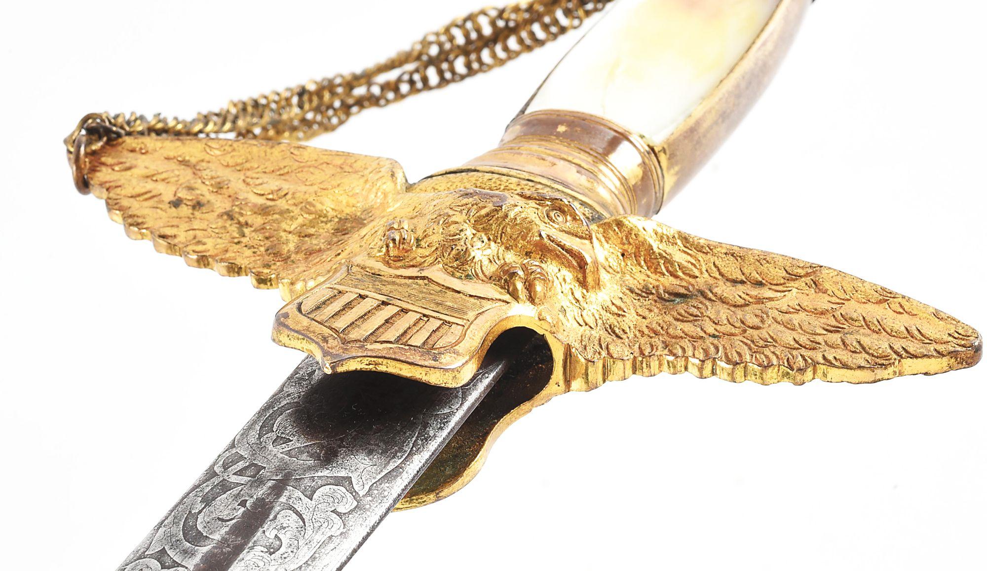 US FEDERAL PERIOD 1834-1840 PATTERN MILITIA OFFICER'S SWORD.
