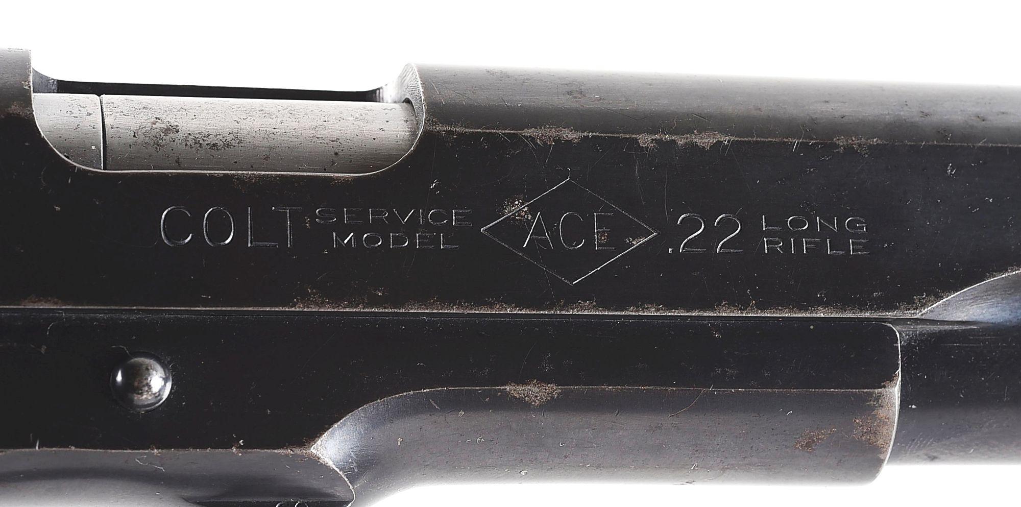 (A) SCARCE PRE-WAR COLT SERVICE MODEL ACE .22 LR SEMI-AUTOMATIC PISTOL (1940).