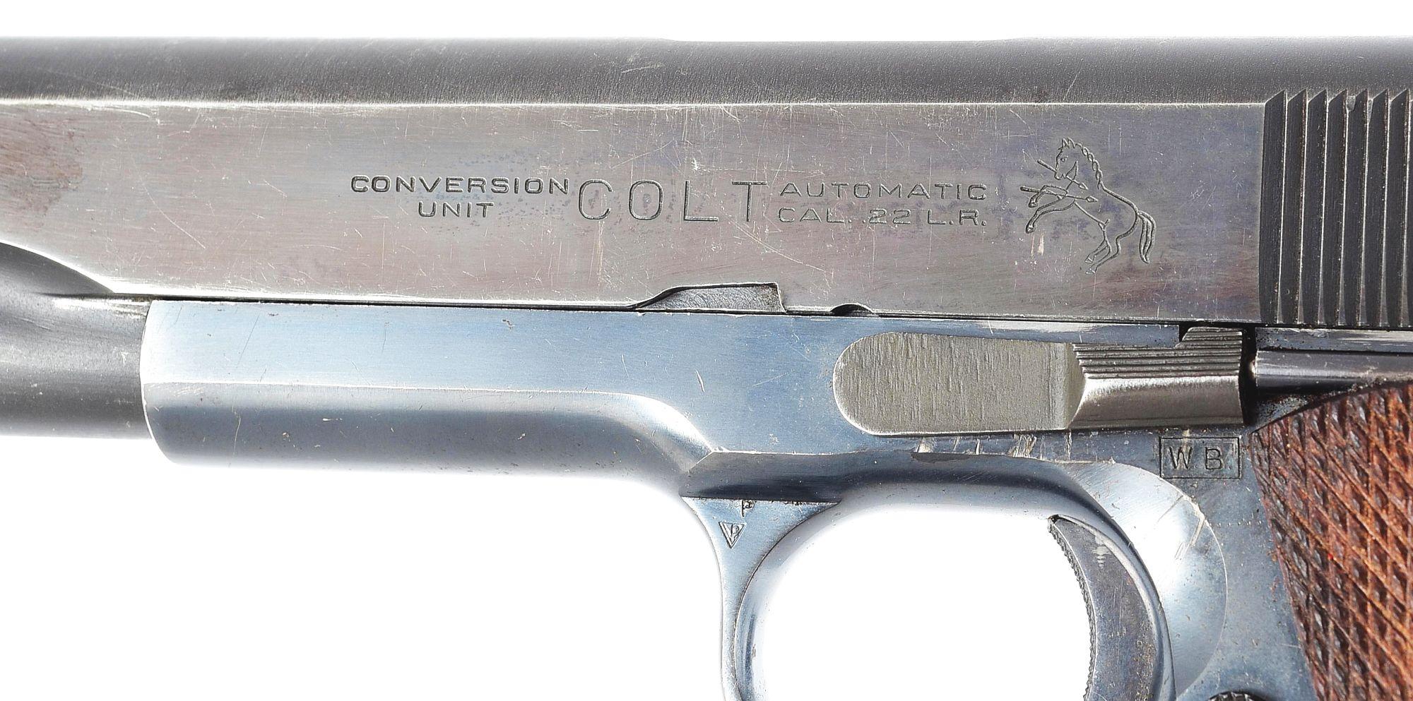 (C) PRE-WAR COLT SERVICE MODEL ACE FRAME WITH A LATER .22 LR COLT CONVERSION SEMI-AUTOMATIC PISTOL W