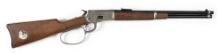 (M) BOXED JOHN WAYNE COMMEMORATIVE WINCHESTER MODEL 1892 SADDLE RING CARBINE.