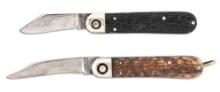 LOT OF 2: PRESS BUTTON KNIFE CO. MODEL 510 AUTOMATIC KNIVES.