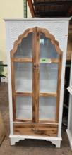 6ft. White Paint Finish Wooden Storage Cabinet Buffet in Brown