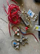 Assorted Draft Equipment / Taps, Regulators, Keg Couplers, Draft Tower, Glass Rinser etc.