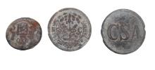 Three Civil War era Confederate Buttons (JAS)