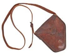 US Army WWII issue Leather Artillery Quadrant Carrier & Strap (A)
