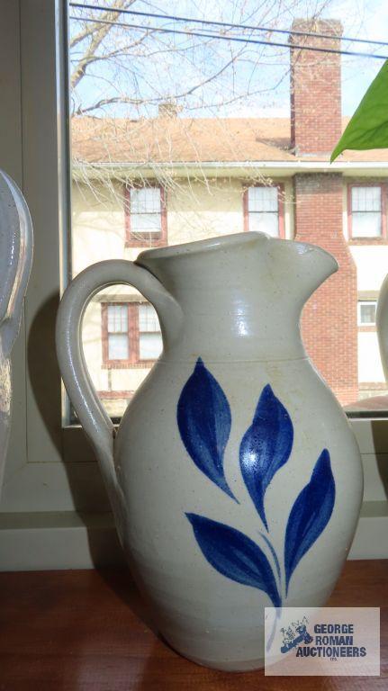 Three pieces of painted unmarked pottery