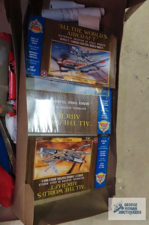 lot of model pieces and new AHM aircraft model