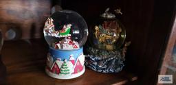 Christmas and Noah's Ark snow globes
