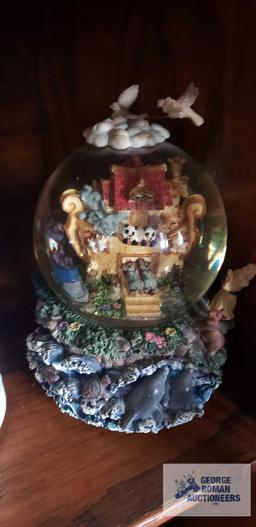 Christmas and Noah's Ark snow globes