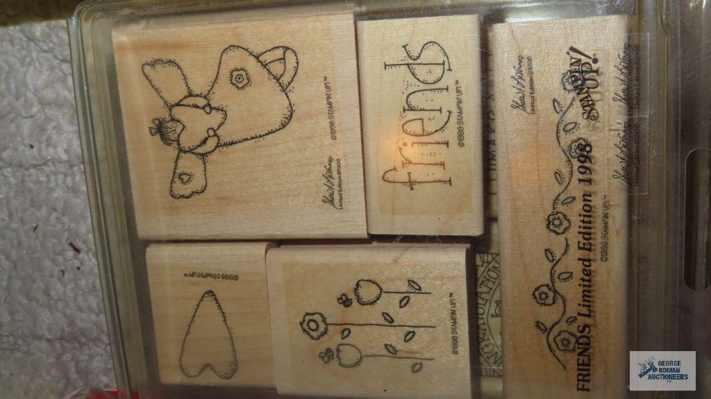 Assorted rubber stamps and stencils