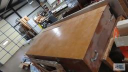 Large wooden heavy duty contractors table. Gurney cart NOT included
