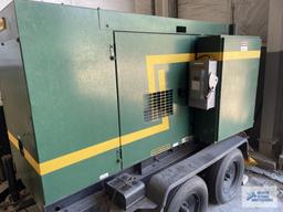 TRAILER MOUNTED WHISPERWATT DIESEL POWERED AC GENERATOR. GENERATOR MODEL: DB-0831J. ENGINE: JOHN