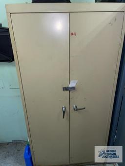 (2) METAL CABINETS, FAN, HEATER