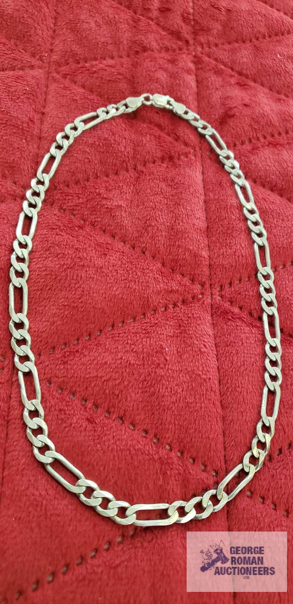 Large silver colored link bracelet, marked 925 Italy, approximate total weight is 27.75 G