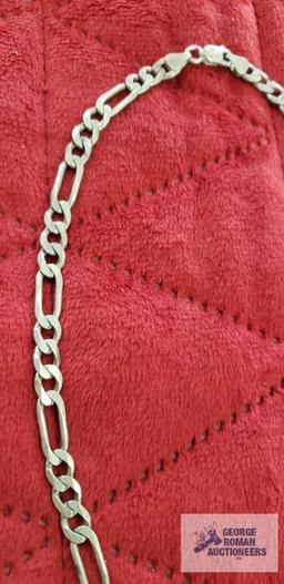 Large silver colored link bracelet, marked 925 Italy, approximate total weight is 27.75 G