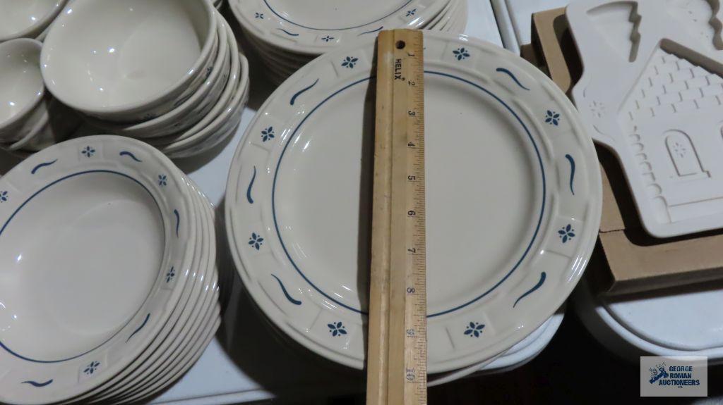 Longaberger...Pottery dishware with accessory pieces, service for 8