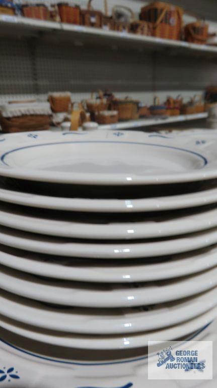 Longaberger...Pottery dishware with accessory pieces, service for 8