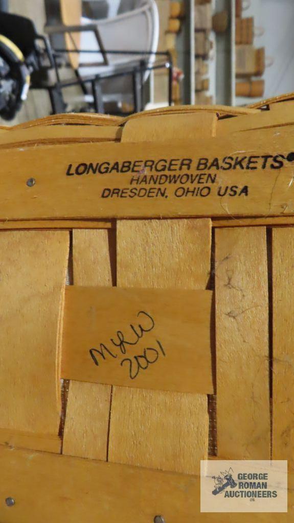 Longaberger 2001 checkers basket and Dad basket