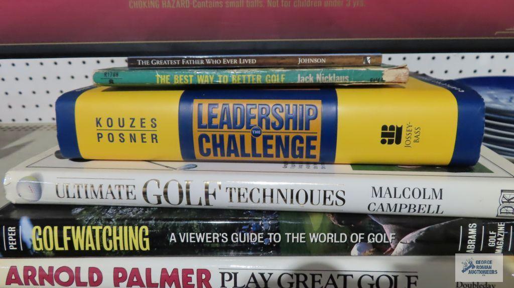 Golf books and toilet golf game