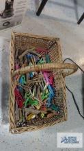 Basket of clothespins