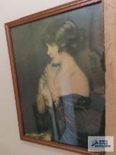 Victorian lady with shawl picture