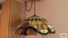 Leaded glass type hanging lamp