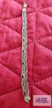 Silver colored braided bracelet marked 925 Milor Italy (Description provided by seller)