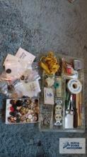 Lot of sewing items and buttons