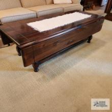 Ethan Allen Pine drop leaf coffee table and end table