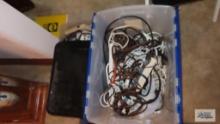 Lot of power strips, extension cords and etc