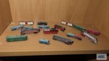Lot of Lionel Hallmark engine and box car miniature ornaments