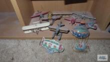 Lot of airplane ornaments and etc