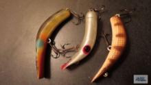 Three assorted fishing lures