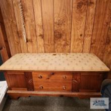 Lane Cedar chest. In basement. Needs refinished