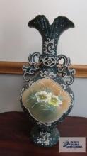 Vintage floral embellished vase