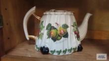 Made in England fruit motif...table style teapot