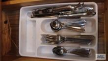 Reed & Barton stainless steel flatware set with holder