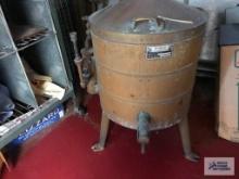 ANTIQUE COPPER WASHER, NEEDS BOLT ON LEG REDONE