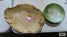 Antique England platter and Germany bowls